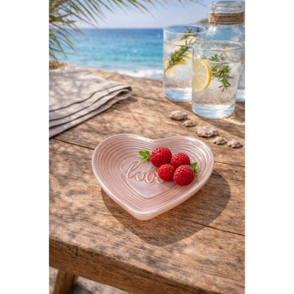 Hartkopje roze 14x13x2 cm glas