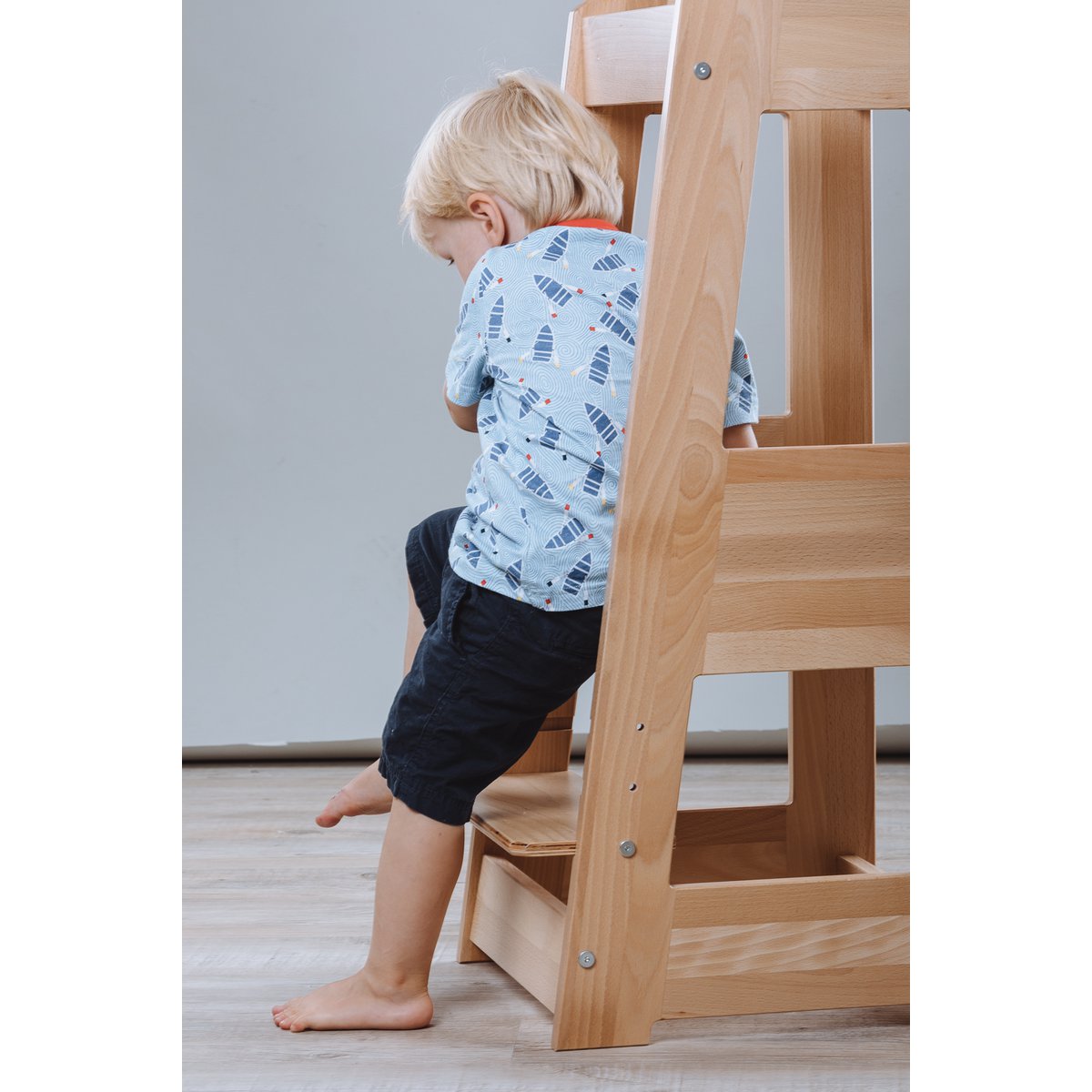 tiSsi leertoren FELIX NATURAL massief beukenhout 40x89x40 cm