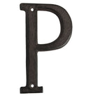 Iron Letter P 13 cm Brown Iron Decorative Letters