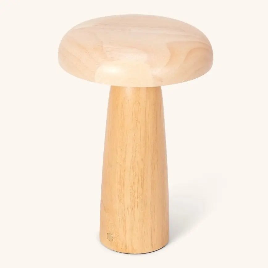 Tafellamp hout 17x26 cm oplaadbaar dimbaar