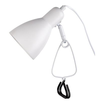 Klemtafellamp Mara 28 cm mat wit metaal E14