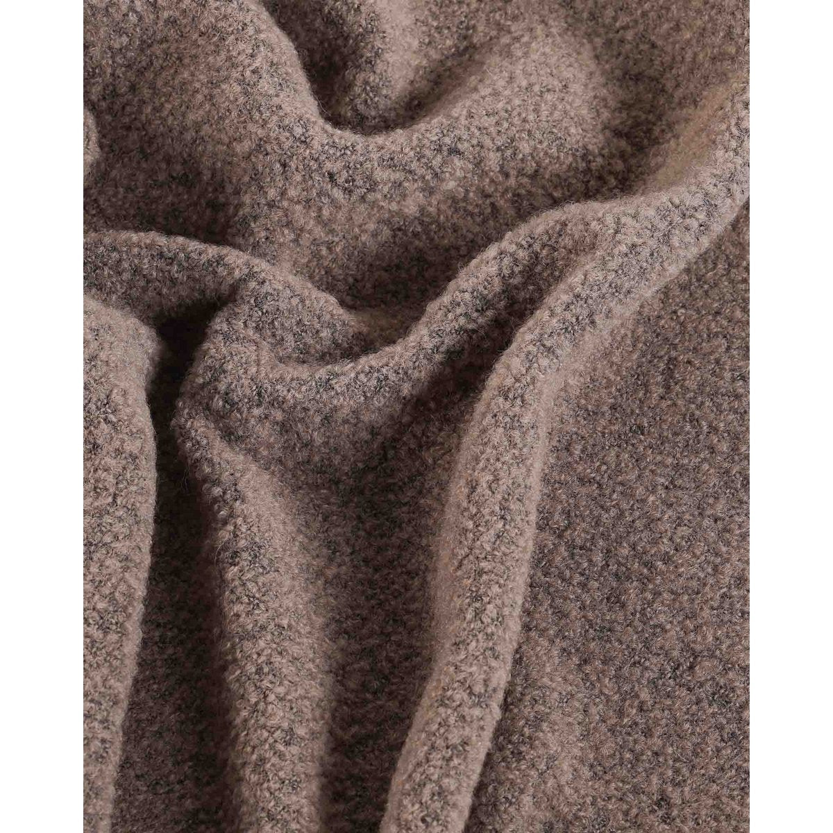 Wollen plaid 140x200 cm cappuccino