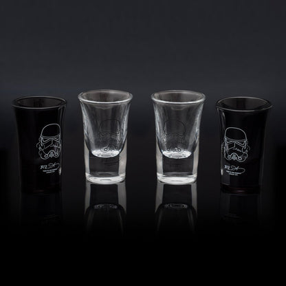 Borrelglaasjes set van 4 glas