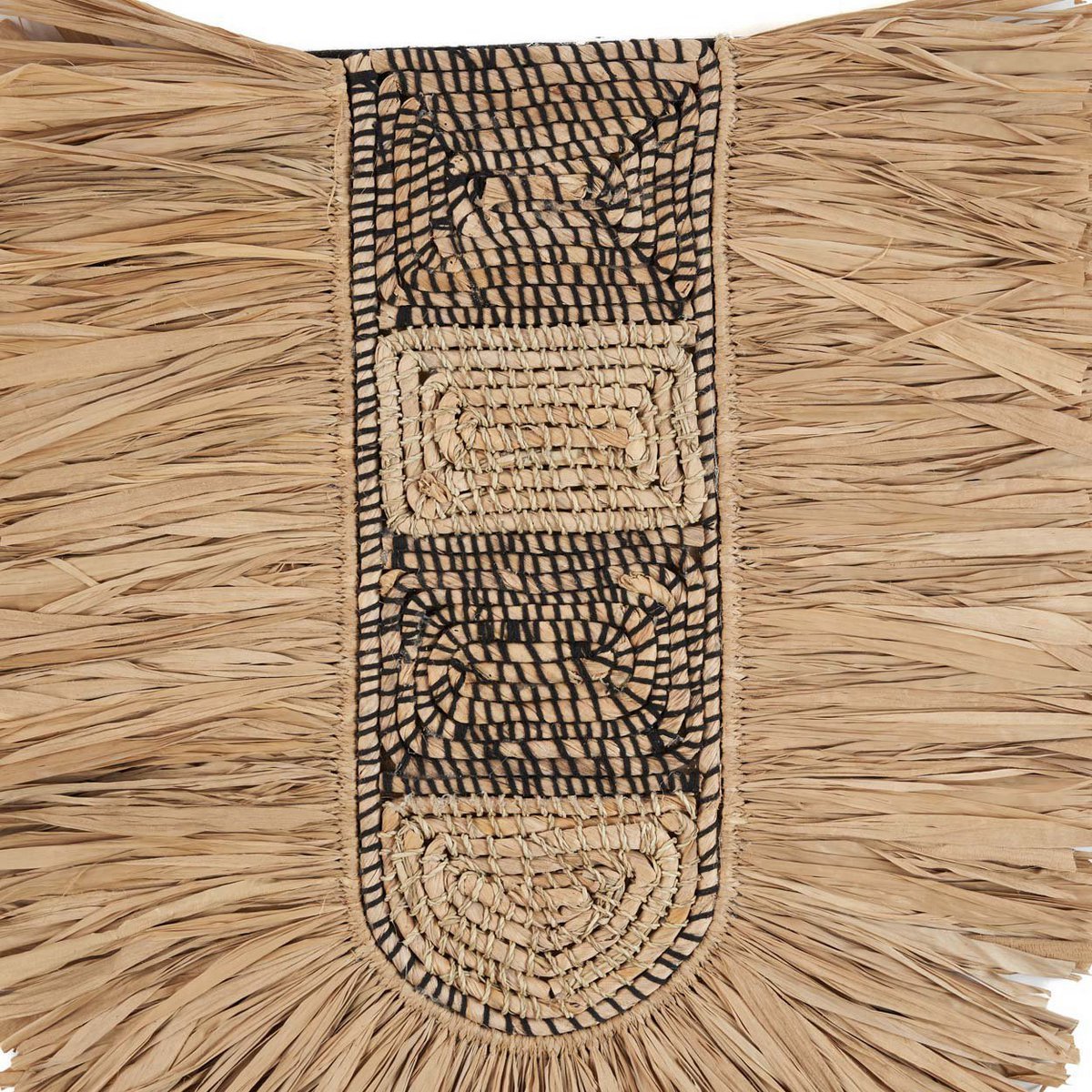 Muurdecoratie naturel grasvezels organische textuur