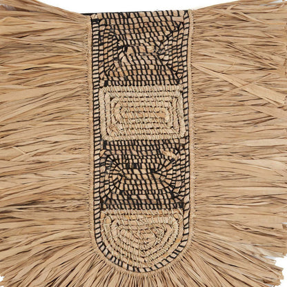Muurdecoratie naturel grasvezels organische textuur