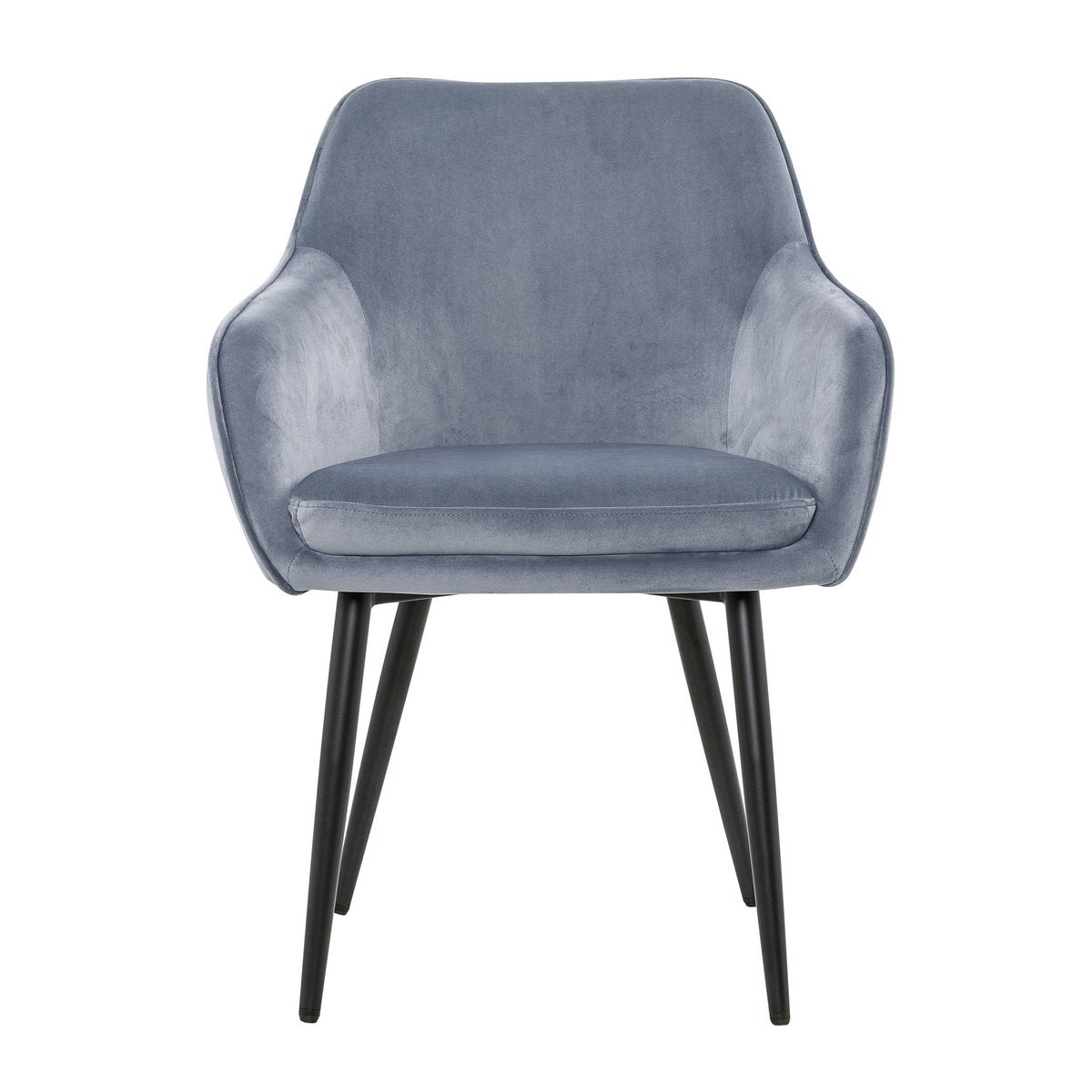 Dining chair light grey velvet