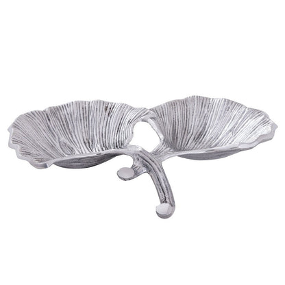 Decoratieve Schelpschaal 18 Delen Ginkgo Blad Goud Zilver