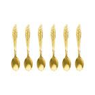 Theelepels goud metaal set van 6