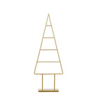 Decoratie kerstboom 34x12x90 cm goud metaal