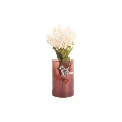 Vase Bird on Branch Small