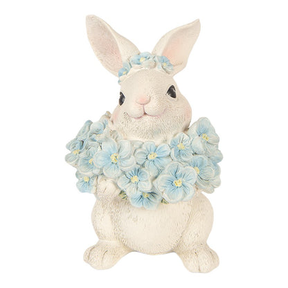 Decoration Figurine Rabbit 9x10x13 cm White Plastic