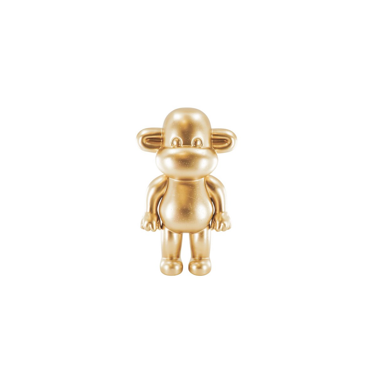 Ornament aap beeldje goud polyresin 11x7x19cm