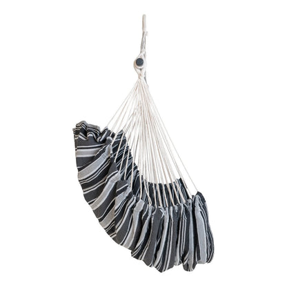 Lamia hangstoel - grijs/zwart, 85% katoen 15% polyester, lariks