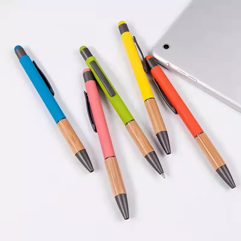 Stylus pen bamboe 8 stuks zwart