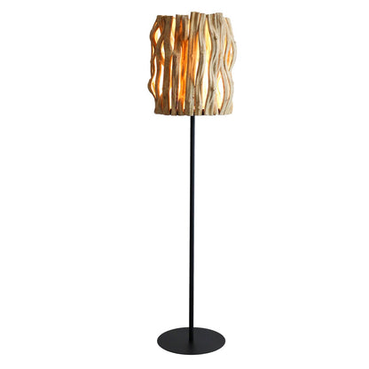 Vloerlamp drijfhout naturel zwart 140 cm