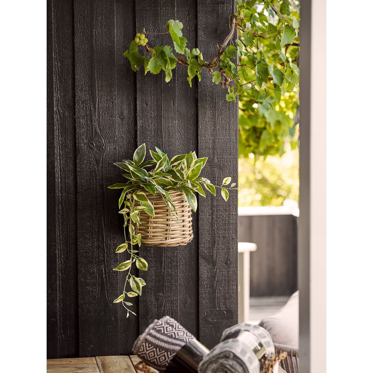 Rotan mand naturel 37x23x27 cm