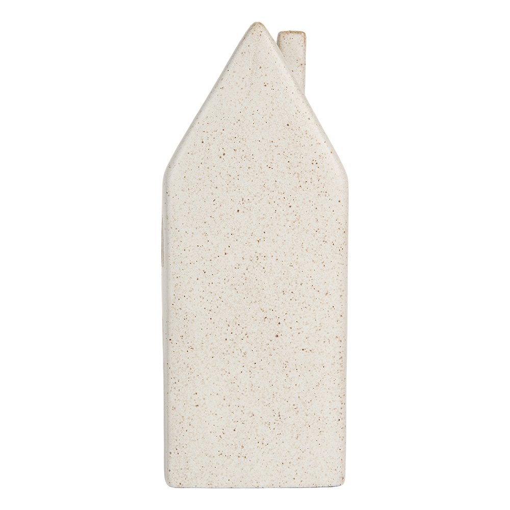 Decoratiehuisje keramiek LED 7x6x19 cm beige