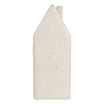 Decoratiehuisje keramiek LED 7x6x19 cm beige
