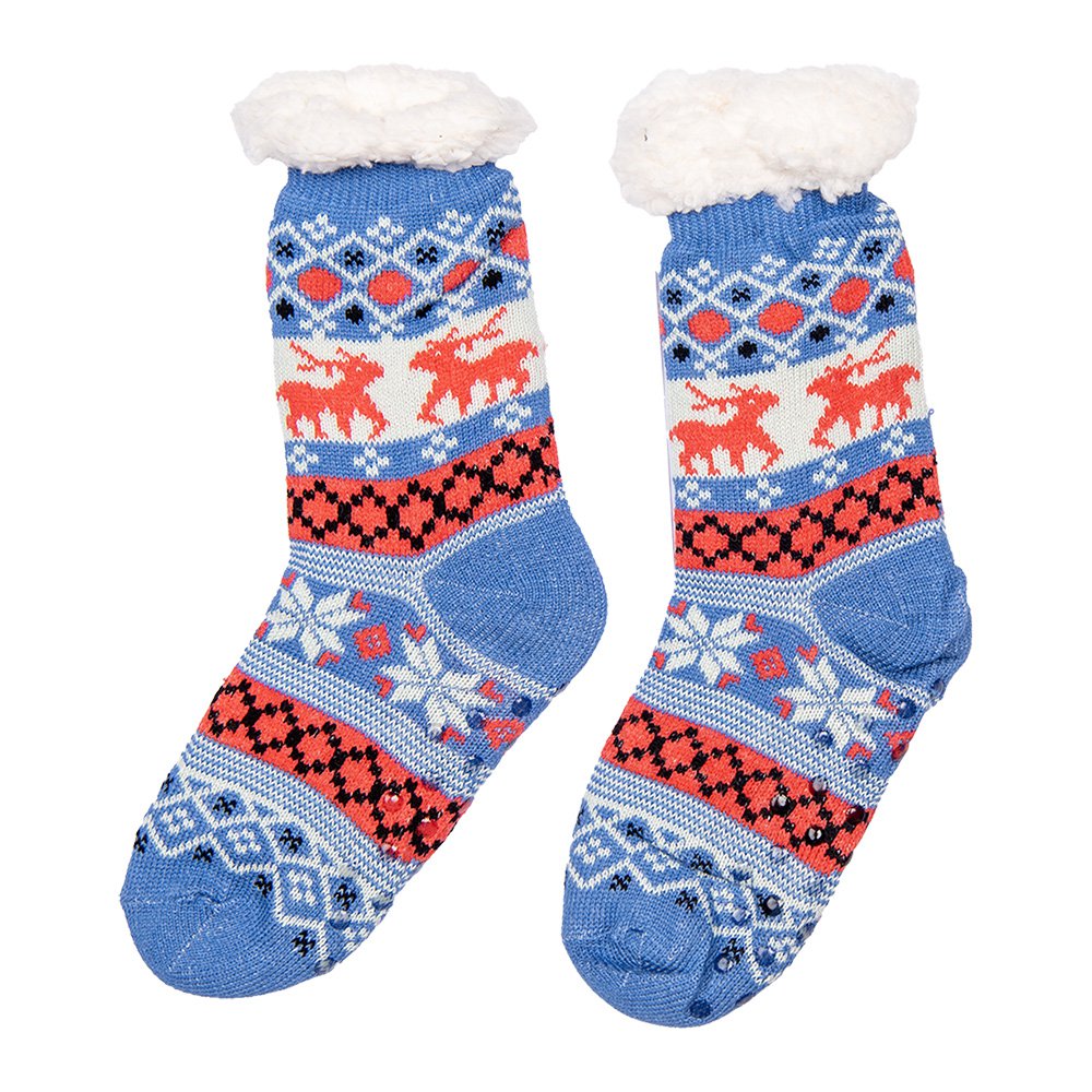 Kerstsokken 12 paar meerkleurig synthetisch anti-slip