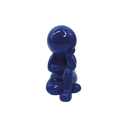 Standbeeld Amigo Dreaming 20 cm blauw polyresin