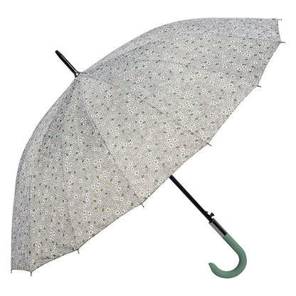 Paraplu 90 cm groen polyester bloemen