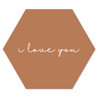 Hexagonal wall decoration I love you terra