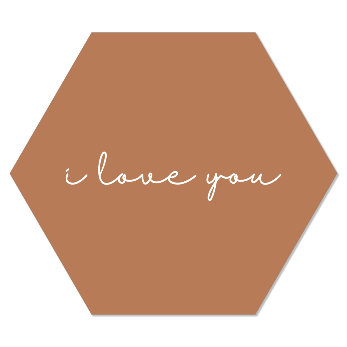 Hexagonal wall decoration I love you terra