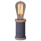 LED table lamp "Max" with bulb black/white H: 12 cm