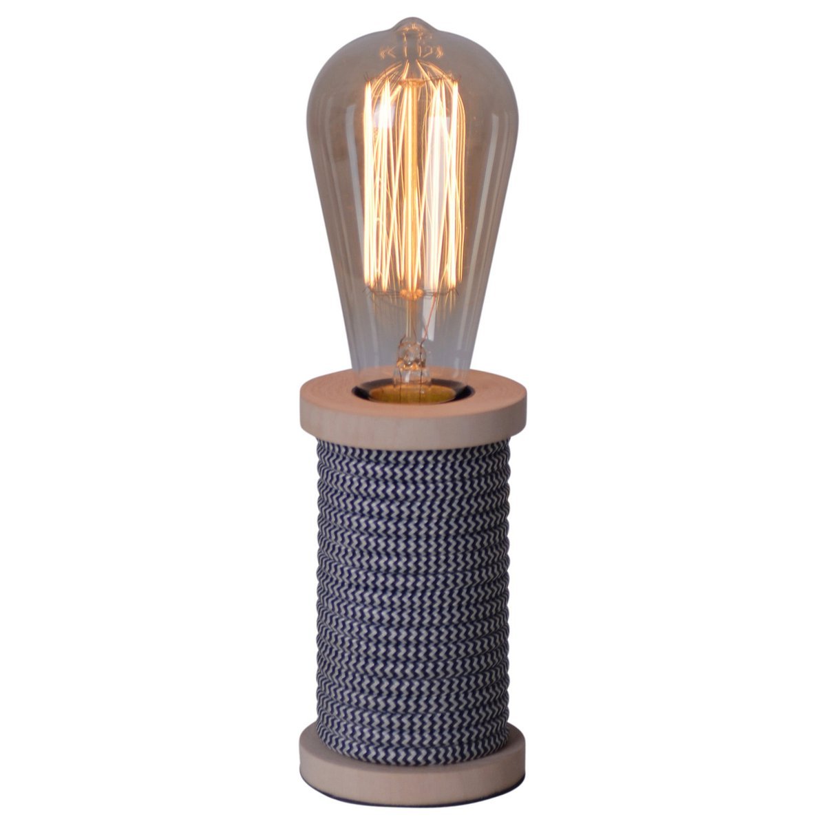 LED table lamp "Max" with bulb black/white H: 12 cm