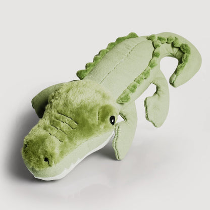 Hondenspeelgoed krokodil met pieper groen 6x36 cm