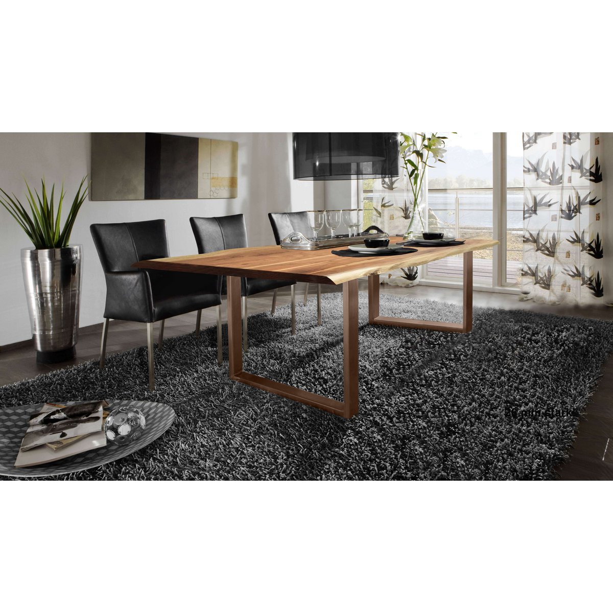 Table 160x85 cm, natural acacia, 36 mm