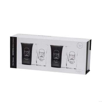 Borrelglaasjes set van 4 glas