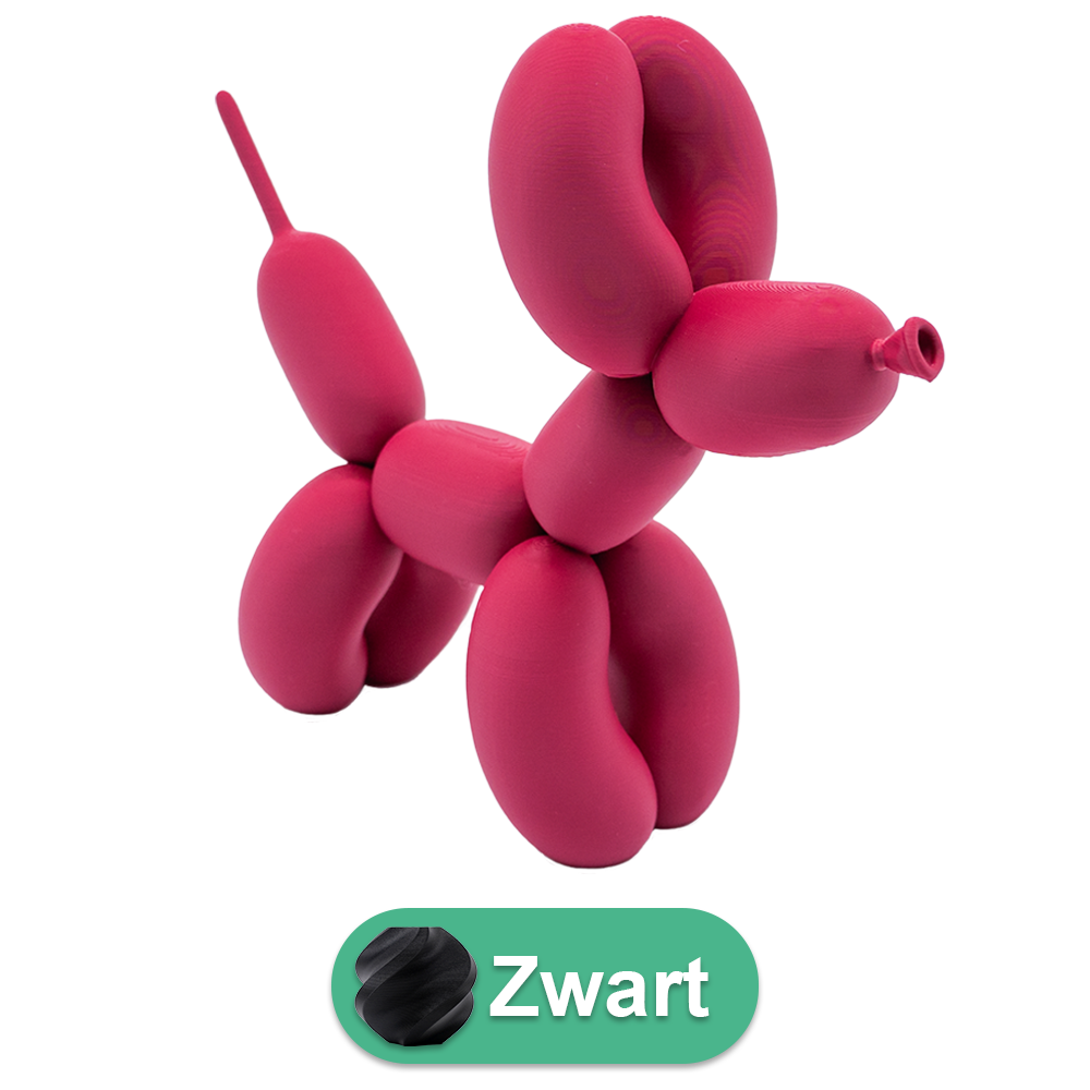 Ballon hond beeldje 20 cm zwart
