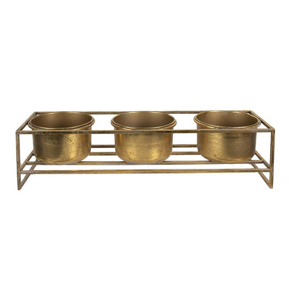 Plant stand 63x19x16 cm gold-plated iron