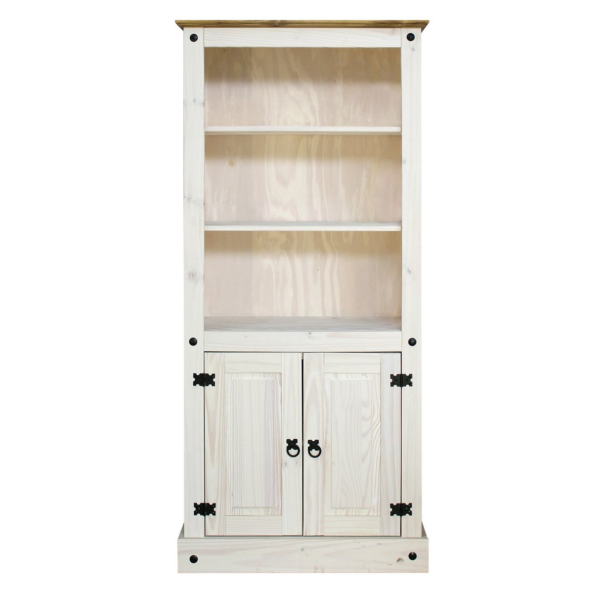Boekenplank massief grenenhout wit gelakt