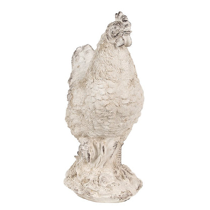 Kip beeld 26 cm beige polyresin