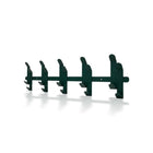 Wandkapstok 10 dubbele haken groen