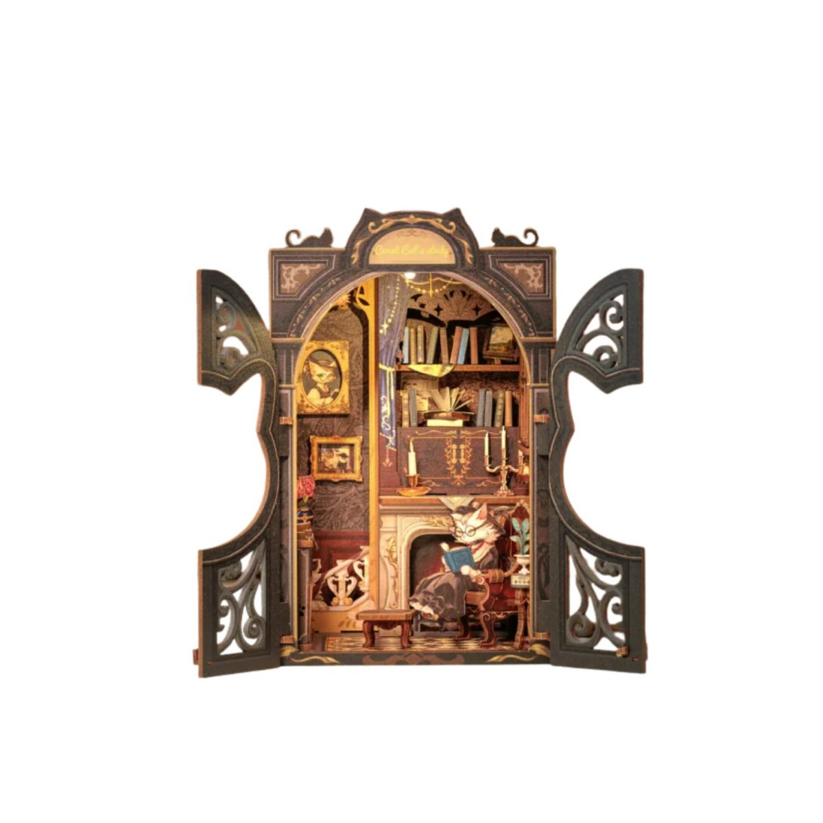 Cutebee, 3D Booknook, Count Cat's Study, SD03B, 11,8x10x17cm
