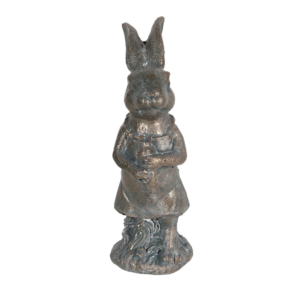 Rabbit Figurine 11 cm Brown Plastic Home Decor