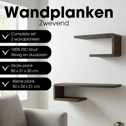 Wandplank  Donkerbruin