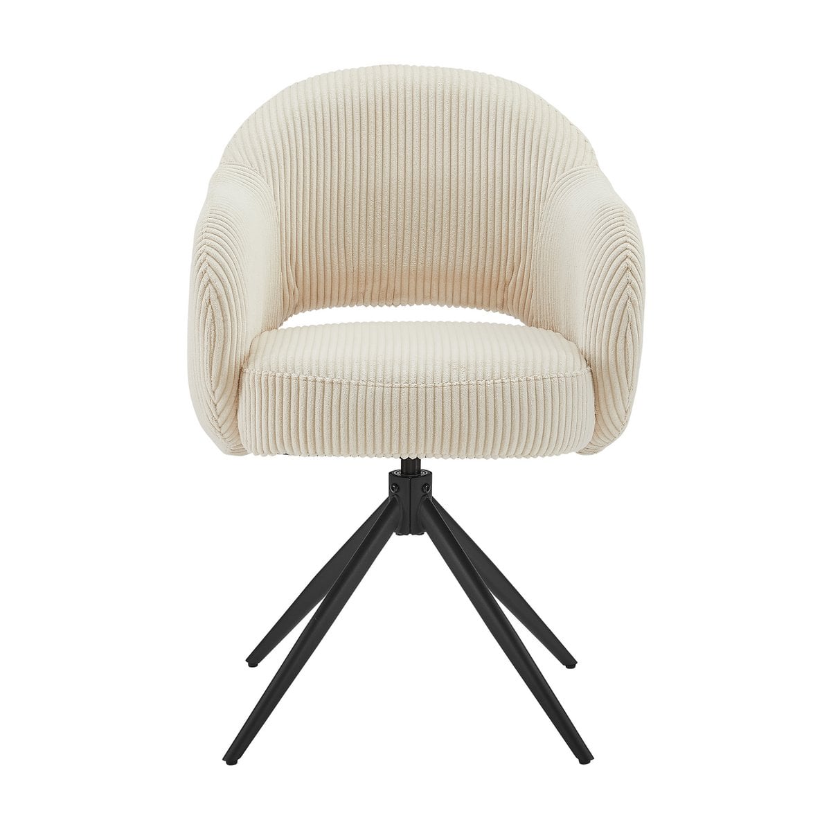 Fauteuil draaistoel cordoptiek beige