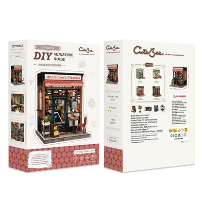 Cutebee, 3D DIY House, Uncle Joe's Pizzeria, CWGC210,15.5x16x19.5cm