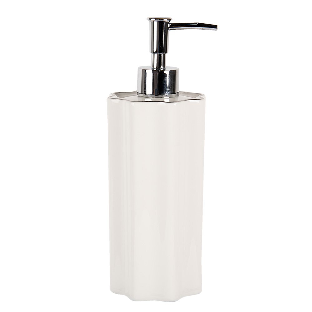 Zeepdispenser 475 ml wit keramiek