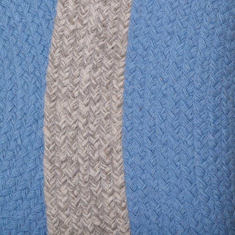 NOLAN BLAUW kindervloerkleed van gevlochten wol