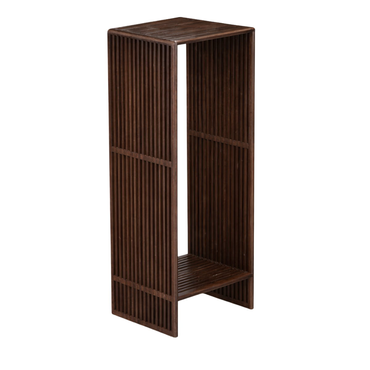 Bijzettafel set gerecycled teak donkerbruin