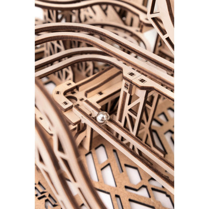 Eco Wood Art (EWA) DIY 3D Mechanische Houten Puzzel, Marble Run, 4592, 43,6x26,4x24,7 cm