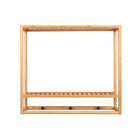 Wandkapstok bamboe 60x20x54 cm beige