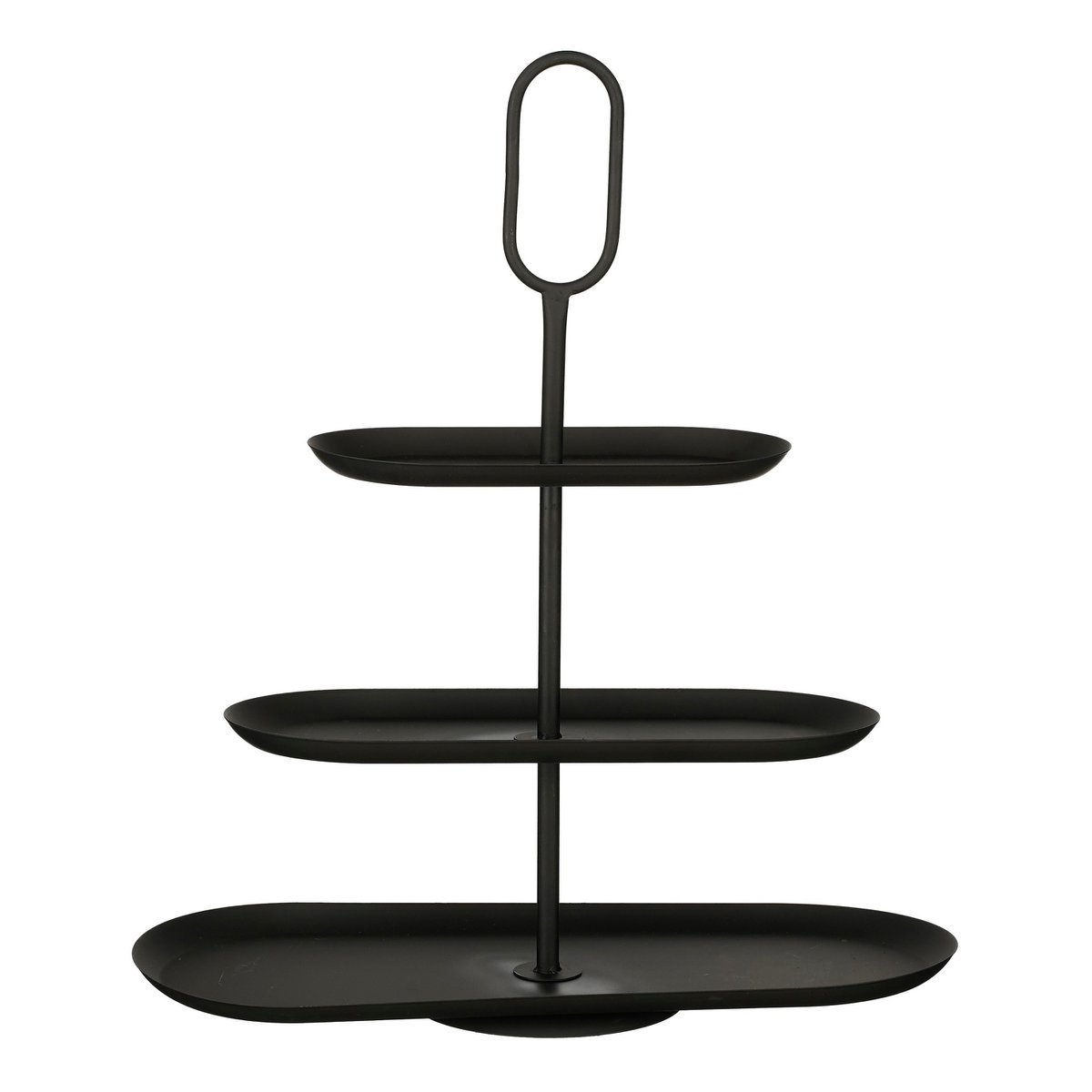 Etagere 3 laags metaal zwart 48x20x55 cm