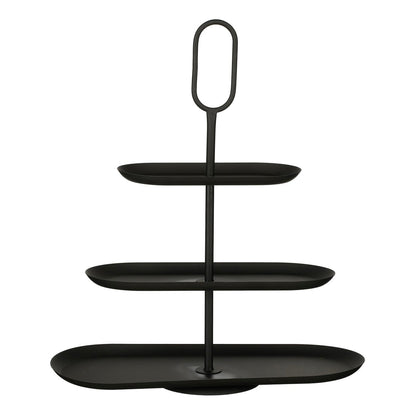 Etagere 3 laags metaal zwart 48x20x55 cm