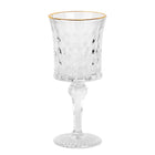 Wijnglas 200 ml transparant met gouden rand